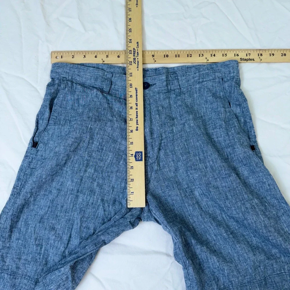 Patagonia Men's Back Step Shorts Size 32 Chambray Blue Hemp Blend